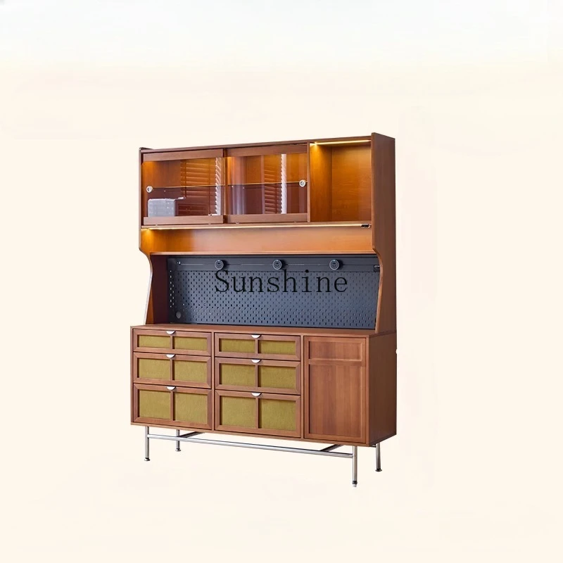 Medieval style solid wood dining side against the wall integrated storage small apartment living room coffee and tea cabinet
Medieval style solid wood dining side against the wall integrated storage small apartment living room coffee and tea cabinet
