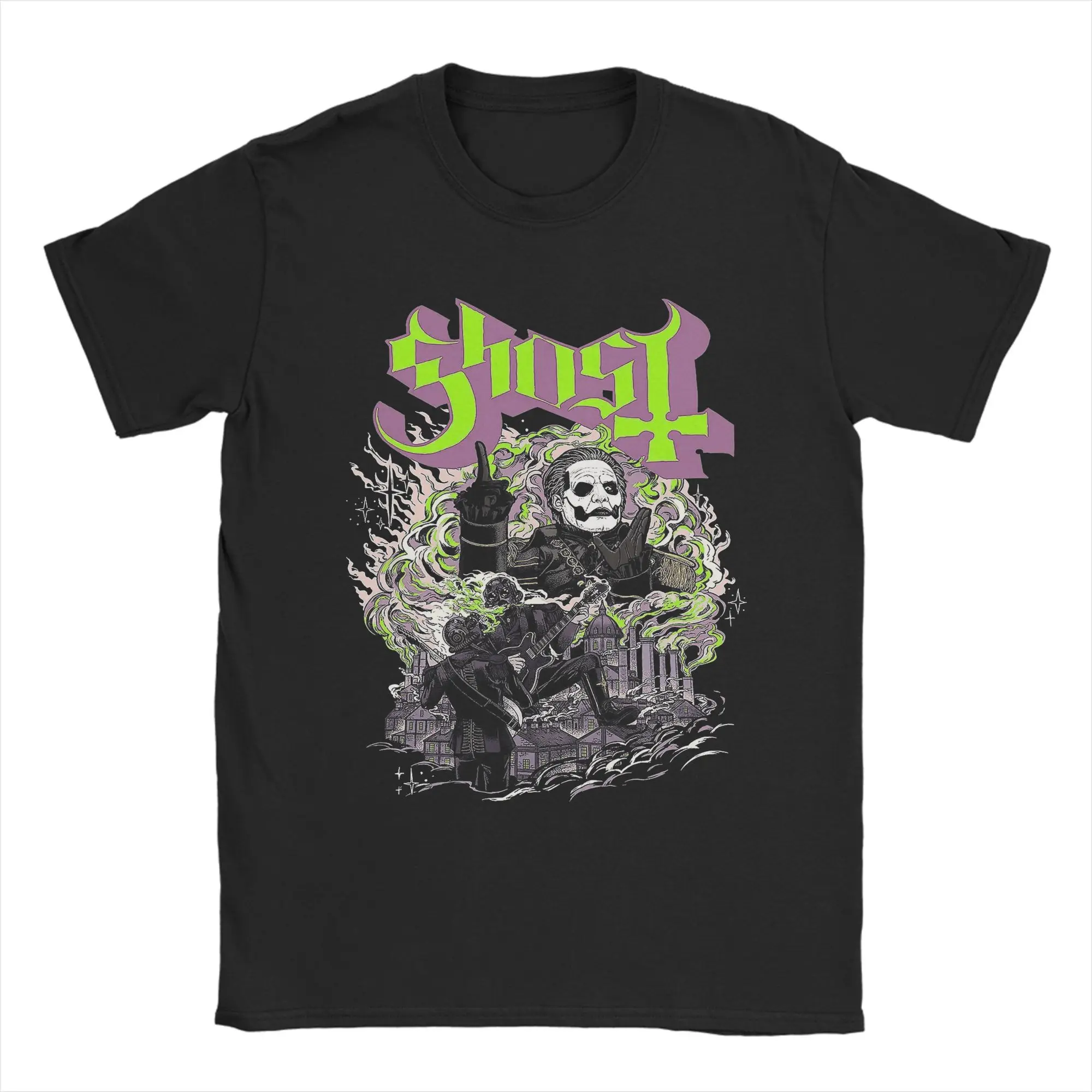 Винтажная зеленая футболка Ghost Band, мужская футболка из чистого хлопка с круглым вырезом, футболки с короткими рукавами, идея подарка, одежда
Винтажная зеленая футболка Ghost Band, мужская футболка из чистого хлопка с круглым вырезом, футболки с короткими рукавами, идея подарка, одежда