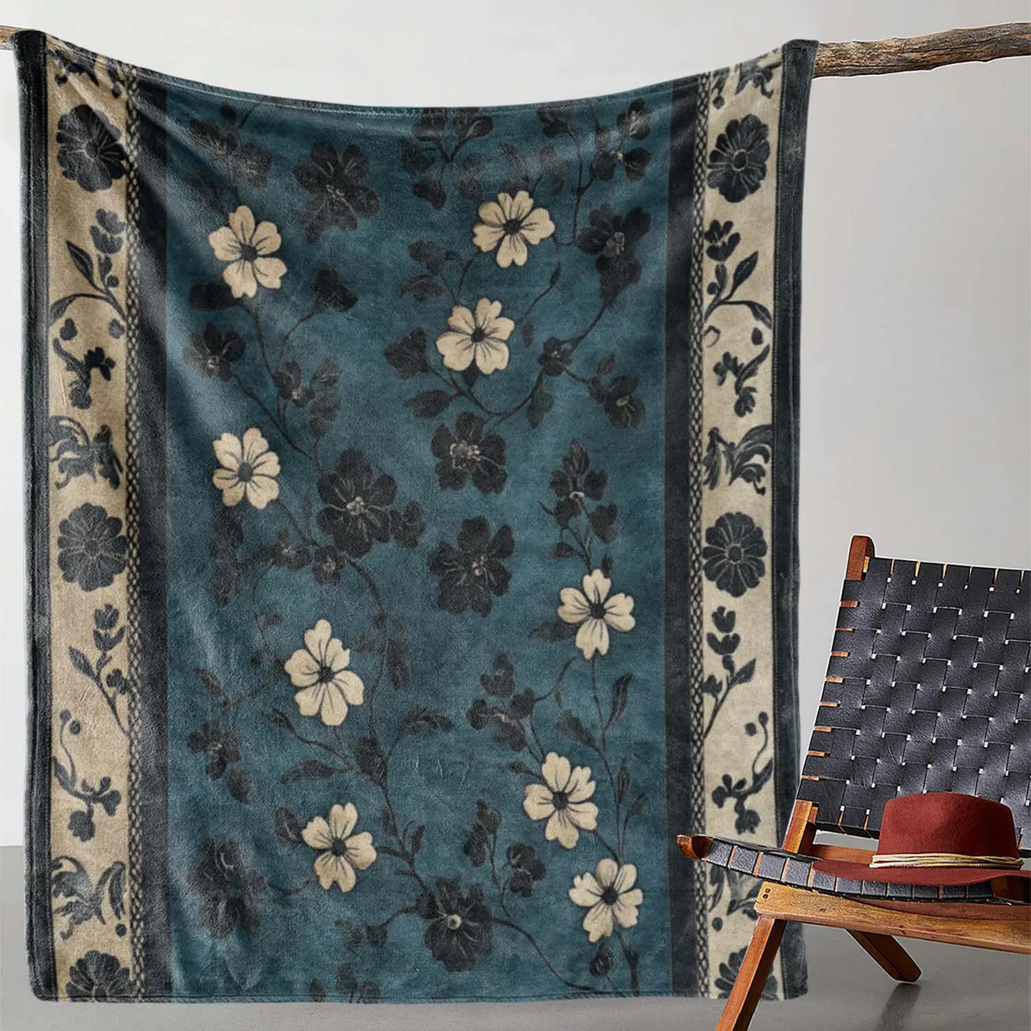 Knitted, cozy vintage floral print flannel blanket - soft, warm and versatile, can be used on the sofa, bed, car, office,camping
Knitted, cozy vintage floral print flannel blanket - soft, warm and versatile, can be used on the sofa, bed, car, office,camping
