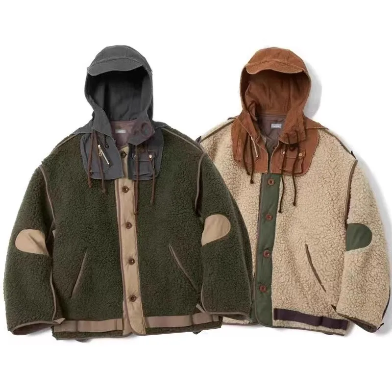 2024 KOLOR two tone fleece jacket with detachable patchwork wax dyed wash water jacket WT25
2024 KOLOR two tone fleece jacket with detachable patchwork wax dyed wash water jacket WT25