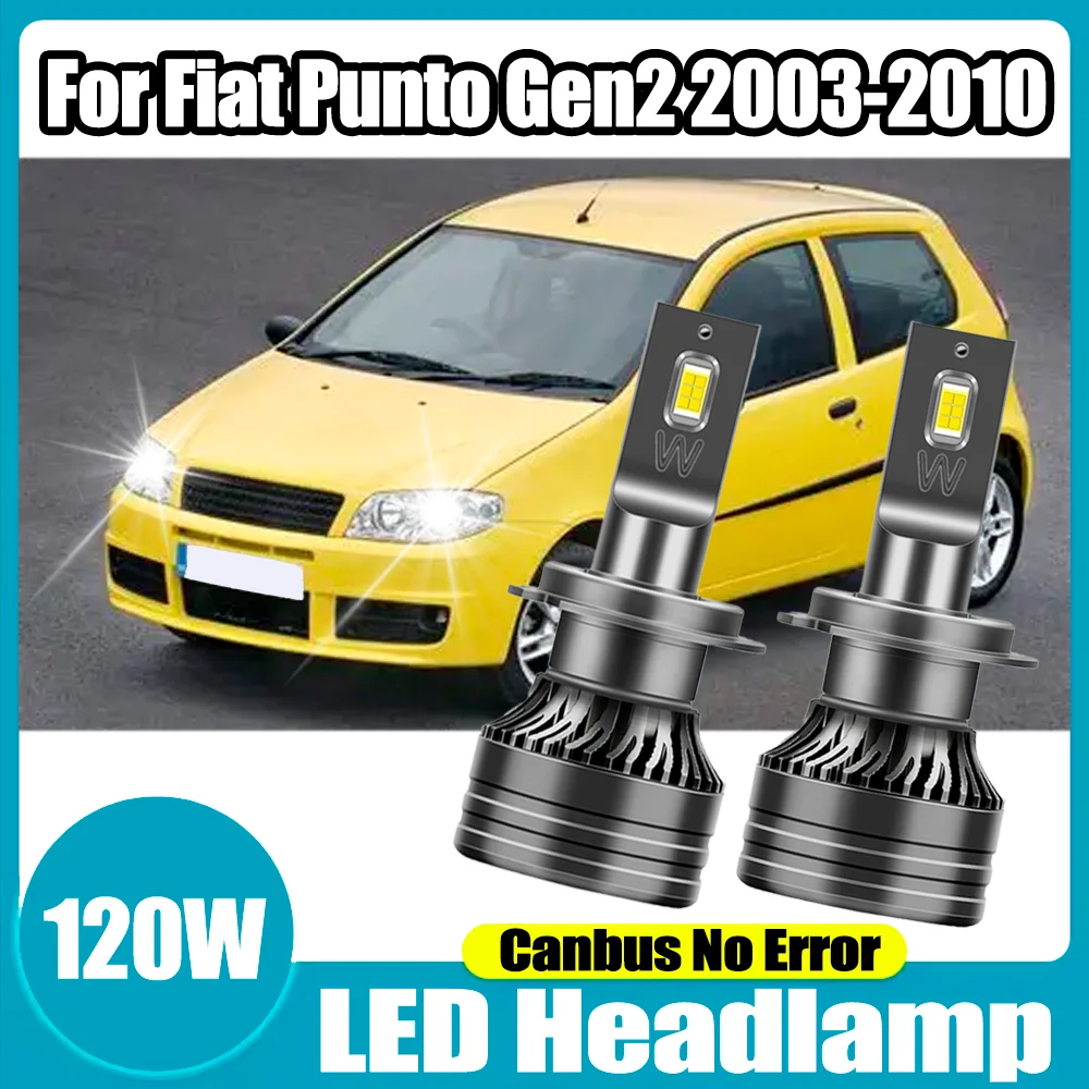 2 шт., 120 Вт, H7, автомобильные фары Canbus, 6000K, супербелые светодиодные фары, 20000LM, светодиодные фары с чипами CSP для Fiat Punto Gen2 2003-2010 гг.
2 шт., 120 Вт, H7, автомобильные фары Canbus, 6000K, супербелые светодиодные фары, 20000LM, светодиодные фары с чипами CSP для Fiat Punto Gen2 2003-2010 гг.