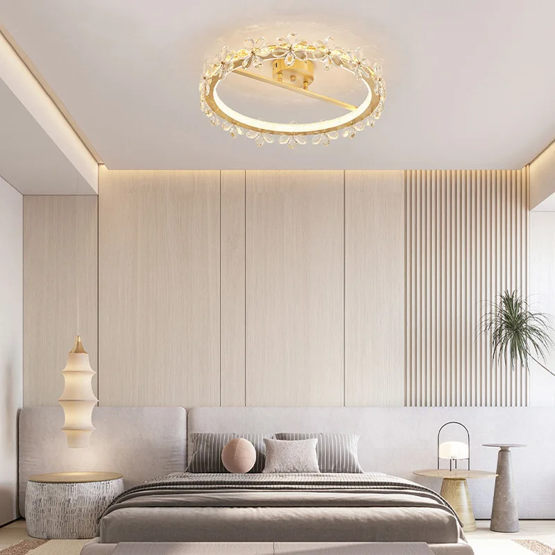 All Copper Light Luxury Bedroom Lamp Nordic Petal Crystal Ceiling Lamp Warm Creative Restaurant Master Bedroom Study Lamp
All Copper Light Luxury Bedroom Lamp Nordic Petal Crystal Ceiling Lamp Warm Creative Restaurant Master Bedroom Study Lamp
