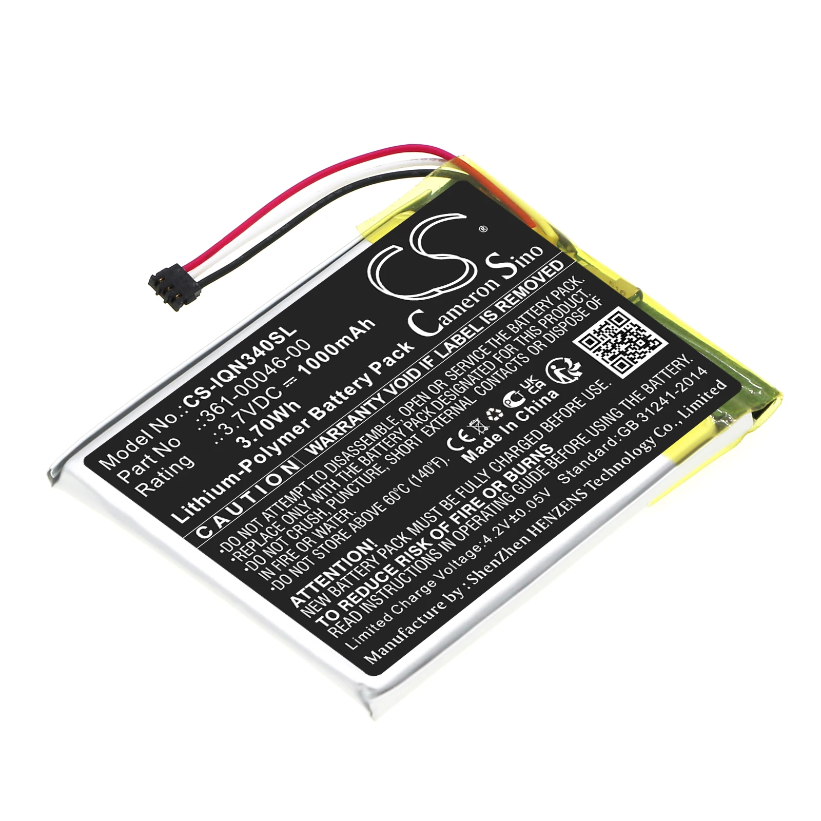Li-Polymer GPS, Navigator Battery for Garmin, 3.7V, 1000mAh , Compatible Models: Dash Cam 20, Nuvi 3400, Nuvi 3450
Li-Polymer GPS, Navigator Battery for Garmin, 3.7V, 1000mAh , Compatible Models: Dash Cam 20, Nuvi 3400, Nuvi 3450