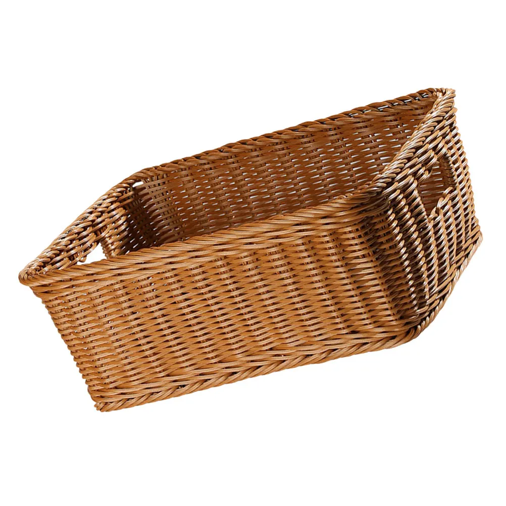 Woven Storage Basket Large Size Home Office Book Organizer Multi-function Sundry Holder Imitation Rattan Basket
Woven Storage Basket Large Size Home Office Book Organizer Multi-function Sundry Holder Imitation Rattan Basket
