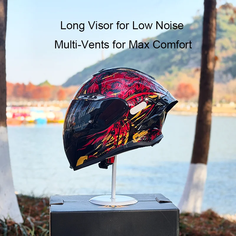 Мотошлем NBTK Phoenix FullFace с длинным шумопоглощающим визором, ECE DOT, для мотоциклов
Мотошлем NBTK Phoenix FullFace с длинным шумопоглощающим визором, ECE DOT, для мотоциклов