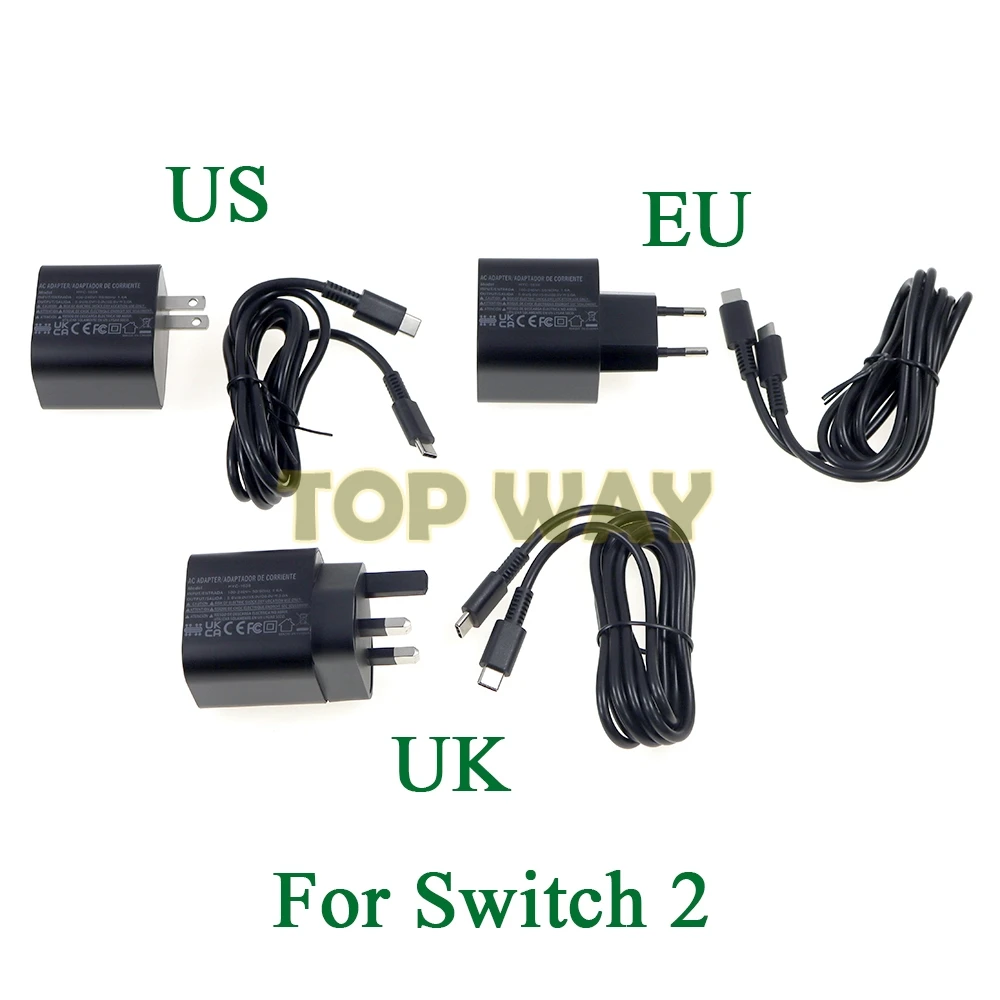 5PCS AC Power Adapter Charger 60W For Nintendo Switch 2 Power Supply Type-C Wall Charger EU US UK Plug Accessories
5PCS AC Power Adapter Charger 60W For Nintendo Switch 2 Power Supply Type-C Wall Charger EU US UK Plug Accessories