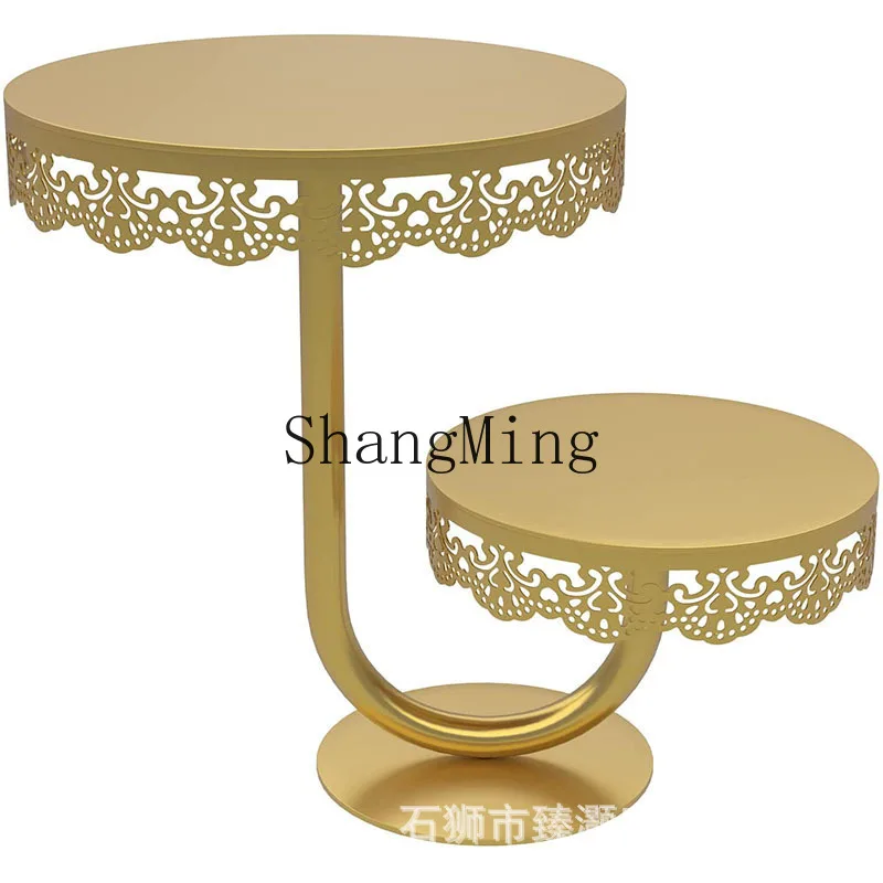 CL two-layer ornament golden wedding dessert table ornament wedding prop cake plate wrought iron snack rack wholesale
CL two-layer ornament golden wedding dessert table ornament wedding prop cake plate wrought iron snack rack wholesale