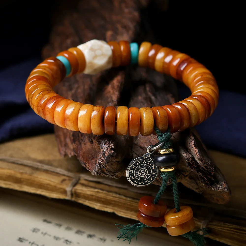 Winter New Arrival Yak Bone Wafer Beads Original Bagua Plaque New Chinese Style Mala Bracelet Prayer Beads Wenwan For Men Women
Winter New Arrival Yak Bone Wafer Beads Original Bagua Plaque New Chinese Style Mala Bracelet Prayer Beads Wenwan For Men Women
