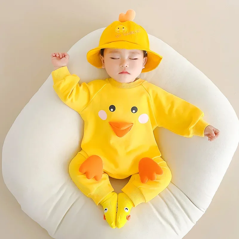 Kawaii Duck Baby Rompers Clothes Autumn Girls Boys Bodysuit Cotton Long Sleeve Onesie Cartoon Infant Outwear 0-3 Year Clothing
Kawaii Duck Baby Rompers Clothes Autumn Girls Boys Bodysuit Cotton Long Sleeve Onesie Cartoon Infant Outwear 0-3 Year Clothing