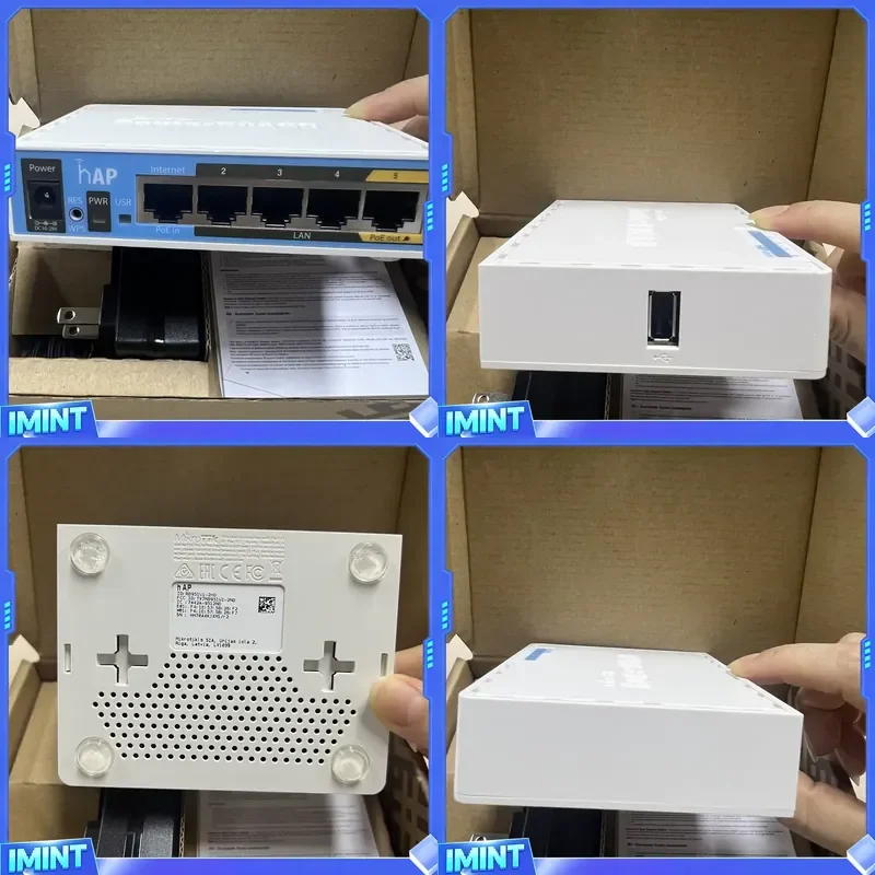 Mikrotik HAP RB951Ui-2nD ROS Wireless Router POE Powered 100 Megabits 2.4G Dual-Band Dual Antennas Dual Band Support
Mikrotik HAP RB951Ui-2nD ROS Wireless Router POE Powered 100 Megabits 2.4G Dual-Band Dual Antennas Dual Band Support