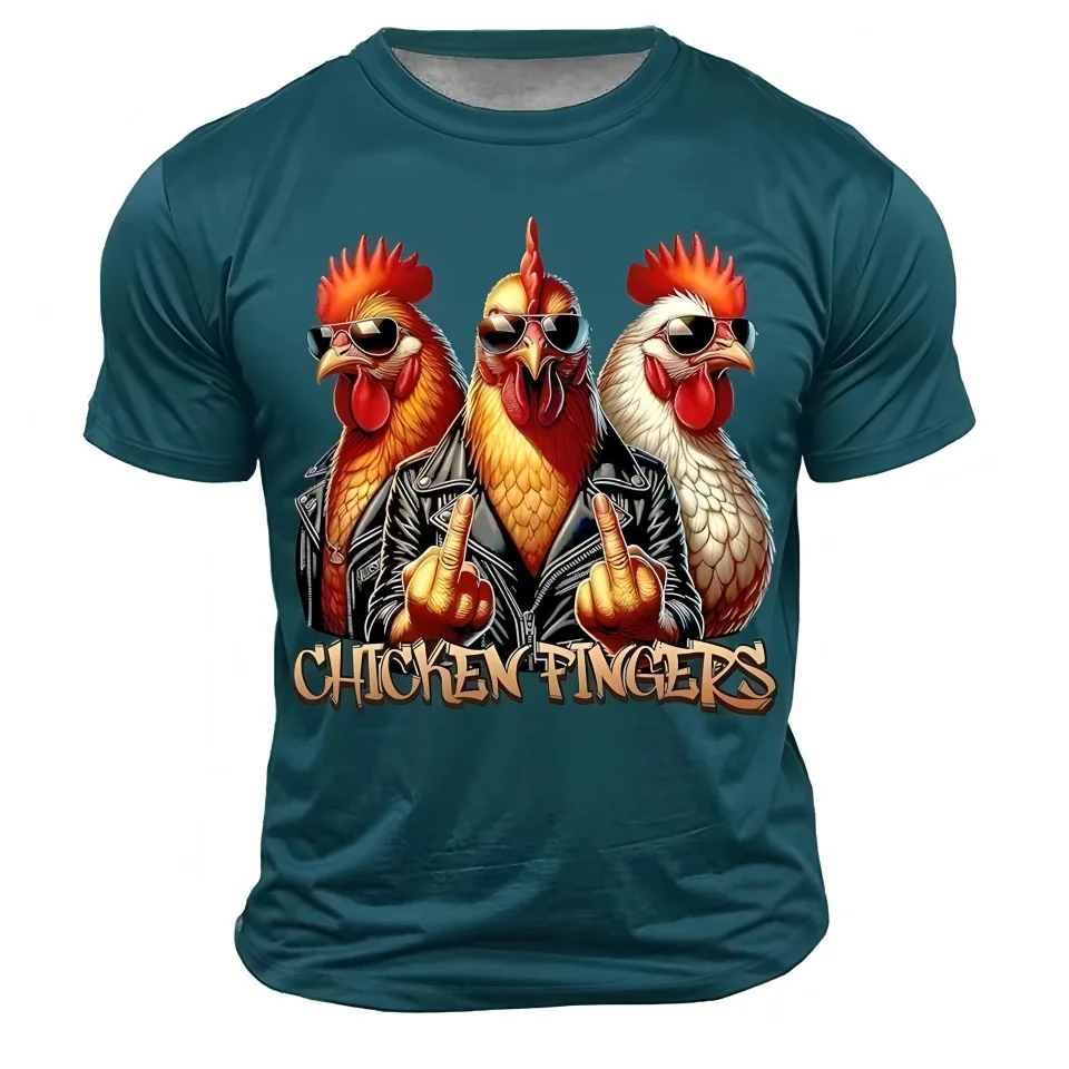 men clothing graphic t shirts 3D digital printed rooster pattern short sleeved loose round neck top funny casual t shirt for men
men clothing graphic t shirts 3D digital printed rooster pattern short sleeved loose round neck top funny casual t shirt for men