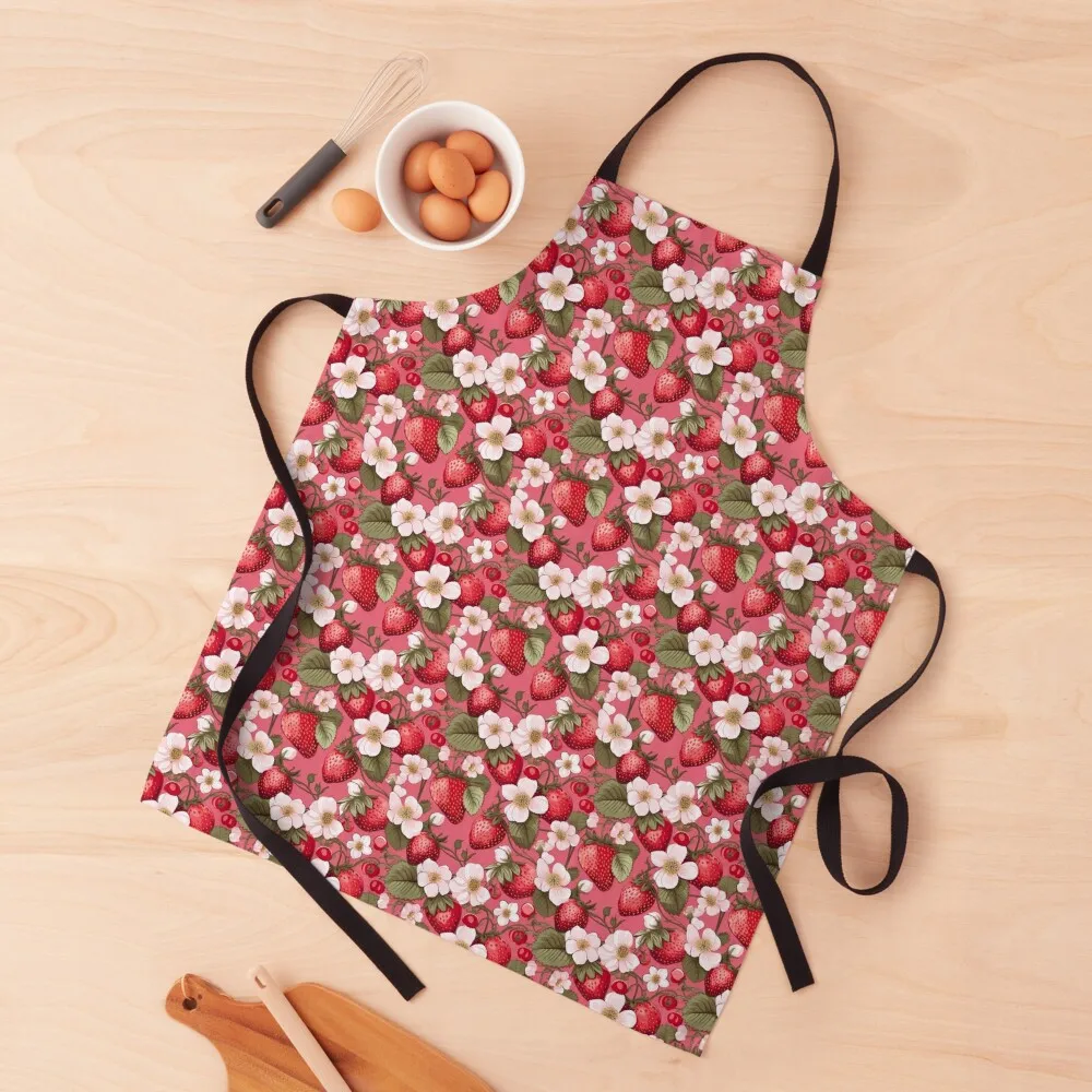 Strawberries and pink flowers Apron custom women's kitchen women's kitchens Apron
Strawberries and pink flowers Apron custom women's kitchen women's kitchens Apron