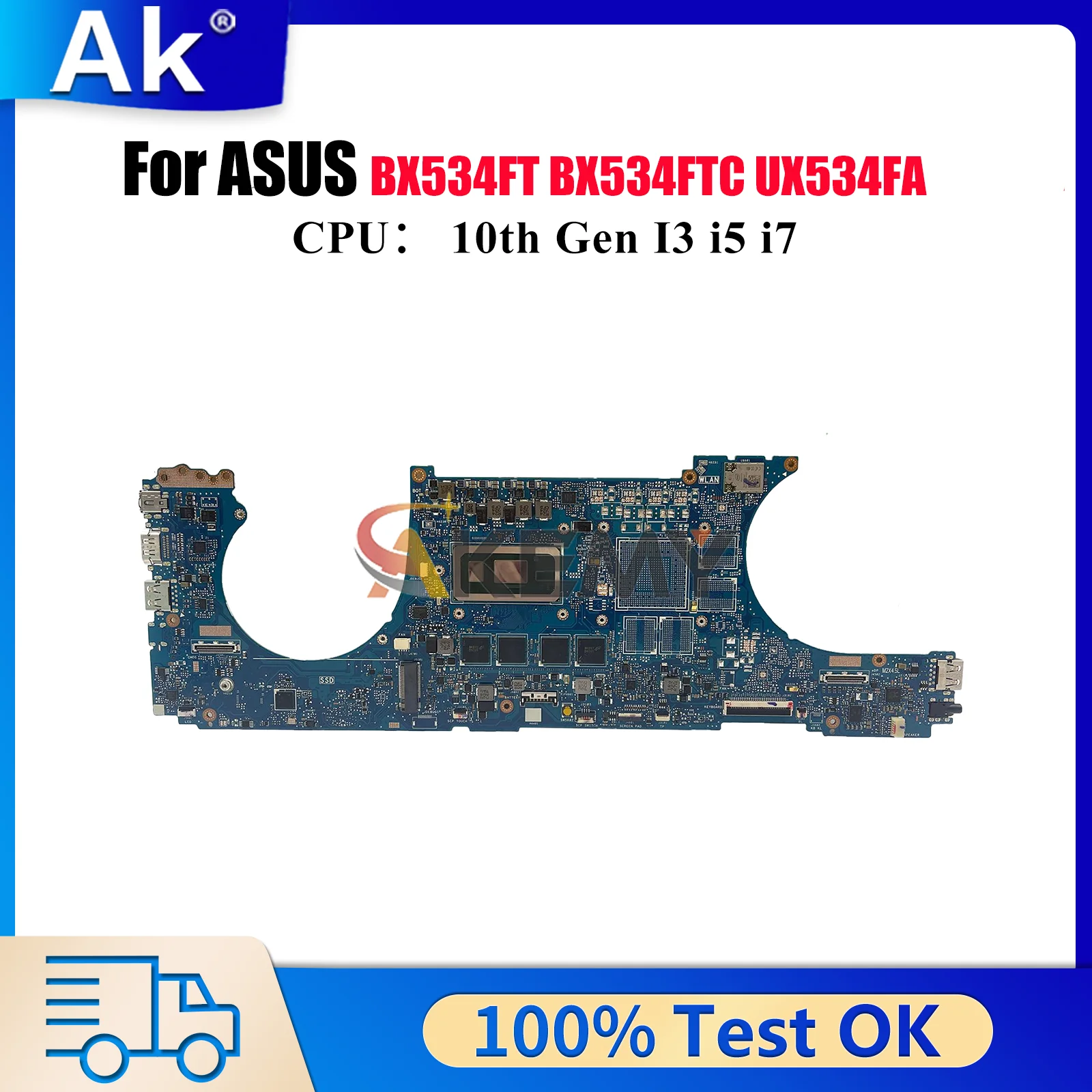 UX534FA Laptop Motherboard For ASUS BX533FTC RX534FTC BX534FT UX534FTC BX534FTC UX534FT UX534F Mainboard With 10th Gen I3 i5 i7
UX534FA Laptop Motherboard For ASUS BX533FTC RX534FTC BX534FT UX534FTC BX534FTC UX534FT UX534F Mainboard With 10th Gen I3 i5 i7