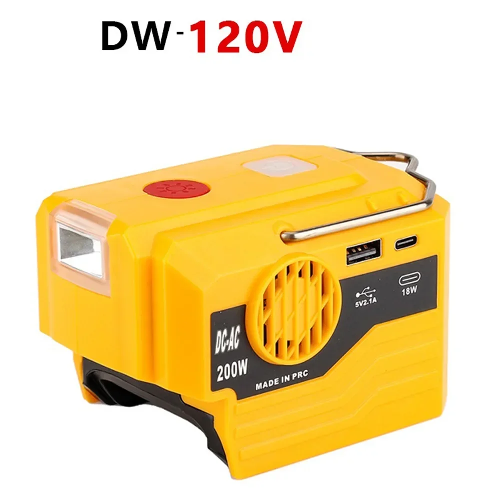 200W Power Inverter Generator Battery Adapter LED Camping Light USB Charging For Dewalt For Bosch BAT622 FOR Bl1830 Bl1840 Batte
200W Power Inverter Generator Battery Adapter LED Camping Light USB Charging For Dewalt For Bosch BAT622 FOR Bl1830 Bl1840 Batte