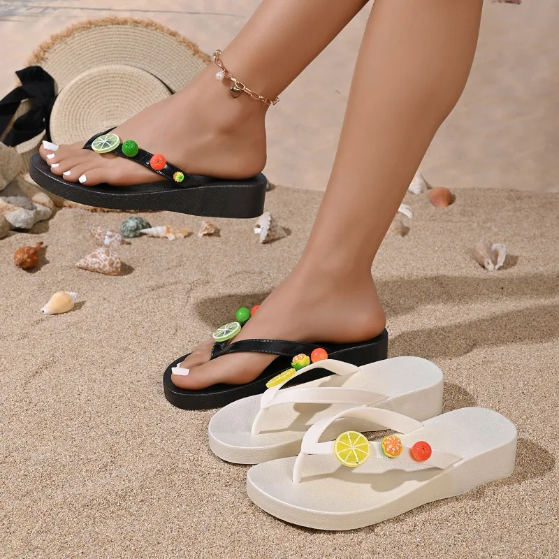 Women's Fish Mouth Clip-toe Solid Color Beach Wedge Mid Heel Slippers Women Fashionable Lightweight Comfortable Sandals Summer
Women's Fish Mouth Clip-toe Solid Color Beach Wedge Mid Heel Slippers Women Fashionable Lightweight Comfortable Sandals Summer