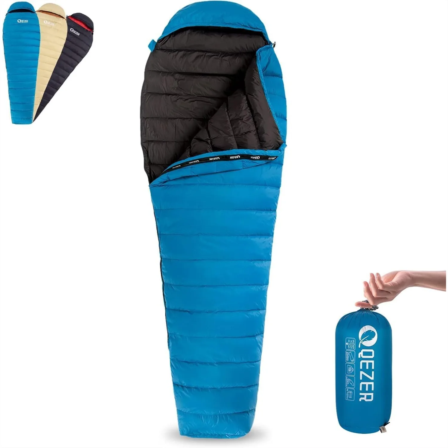 Ultralight Down Sleeping Bag for Adults 600 Fill Power Compact All Seasons Backpacking Hiking Camping
Ultralight Down Sleeping Bag for Adults 600 Fill Power Compact All Seasons Backpacking Hiking Camping
