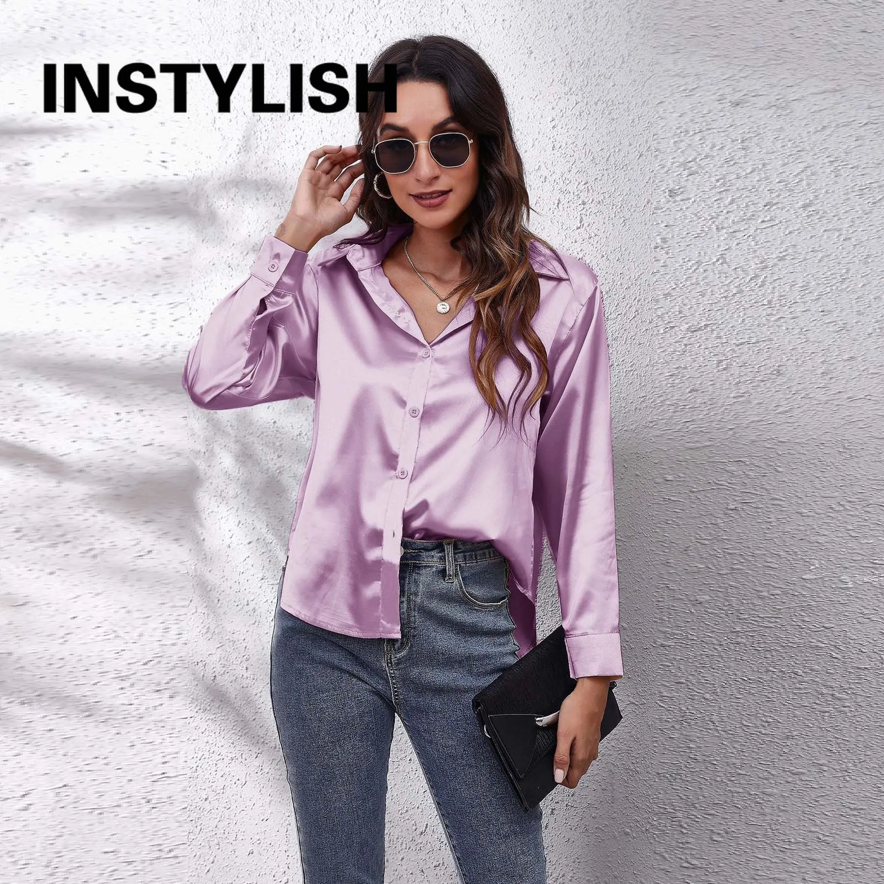 Женская элегантная атласная блузка с длинным рукавом, имитация шелка, для офиса, весна-лето, универсальная одежда для женщин
Женская элегантная атласная блузка с длинным рукавом, имитация шелка, для офиса, весна-лето, универсальная одежда для женщин