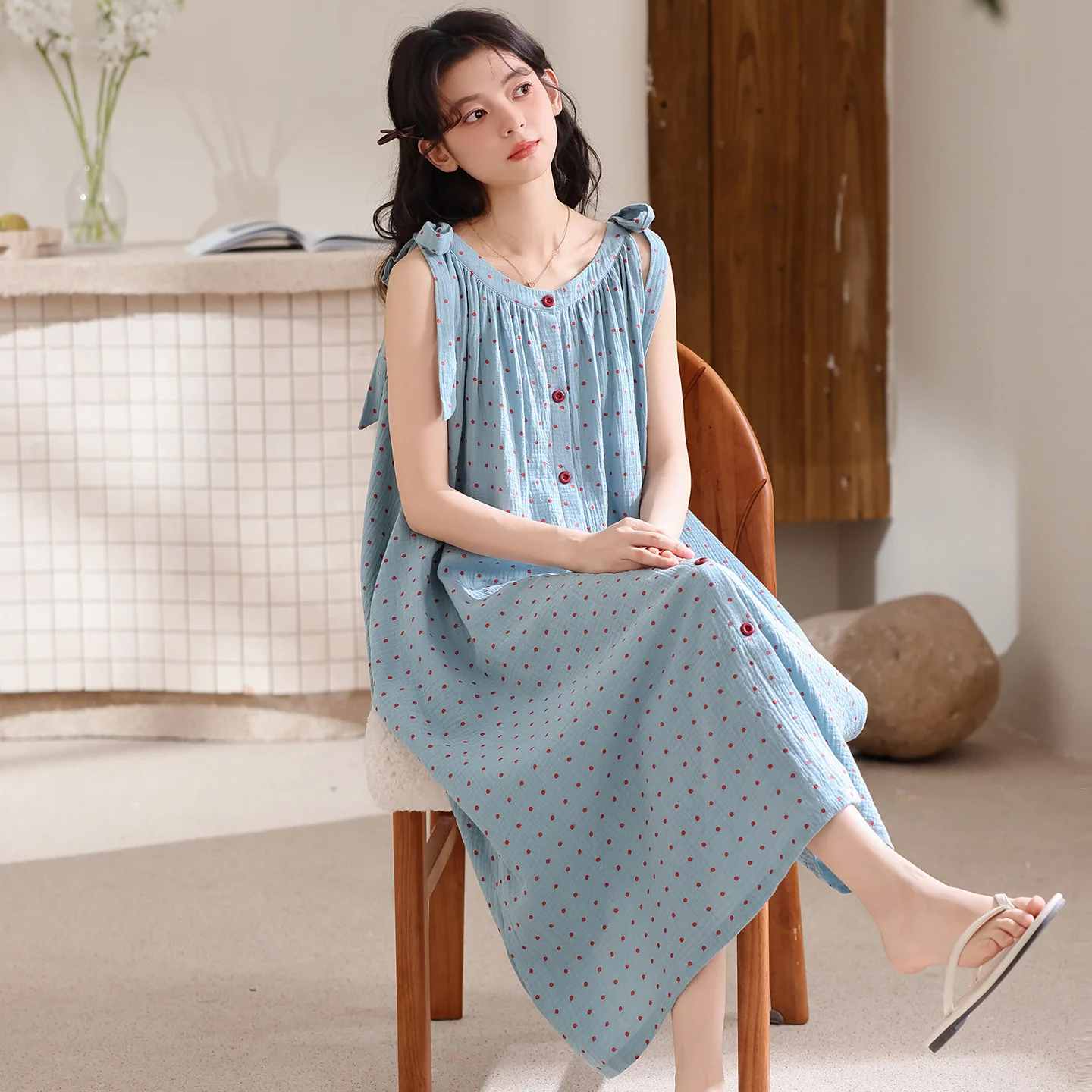 2026 Summer New Hot Sale Women's Camisole Nightgown Long Dress Pajamas Can Be Worn Outdoors at Home night wear Nightdress Mujer
2026 Summer New Hot Sale Women's Camisole Nightgown Long Dress Pajamas Can Be Worn Outdoors at Home night wear Nightdress Mujer