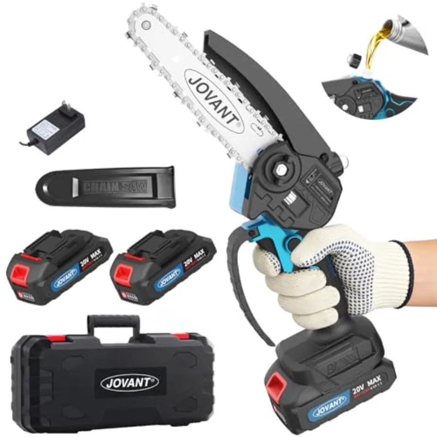 6 Inch Mini Chainsaw Cordless 880W Powerful Electric Handheld Pruning Saw with Safety Lock 2 Batteries Lightweight Tree Trimmer
6 Inch Mini Chainsaw Cordless 880W Powerful Electric Handheld Pruning Saw with Safety Lock 2 Batteries Lightweight Tree Trimmer