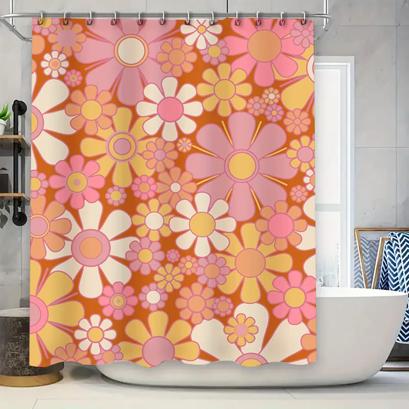 Vintage Floral Shower Curtain Waterproof Bathroom Decor Customizable Size Flower Pattern Home Decoration Orange/Pink/Yellow 72X8
Vintage Floral Shower Curtain Waterproof Bathroom Decor Customizable Size Flower Pattern Home Decoration Orange/Pink/Yellow 72X8