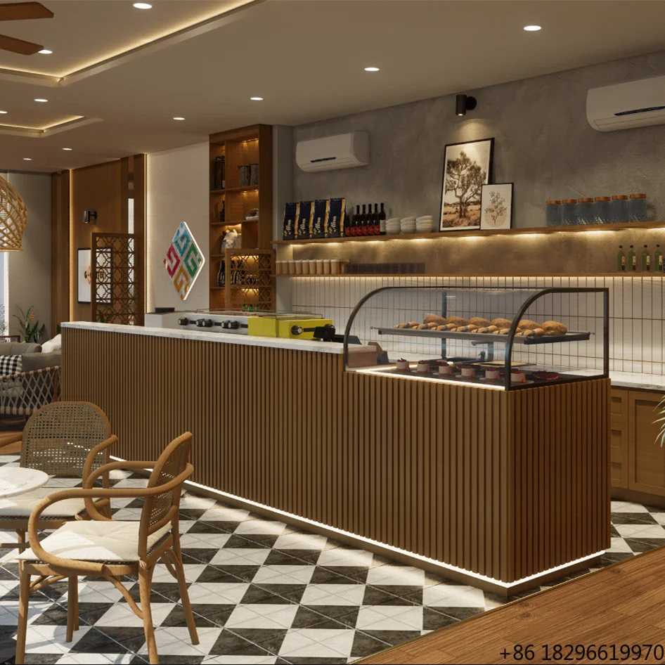 Wholesale Modern Custom Coffee Shop Counter Retail Display Counter Restaurant Bar Furniture
Wholesale Modern Custom Coffee Shop Counter Retail Display Counter Restaurant Bar Furniture