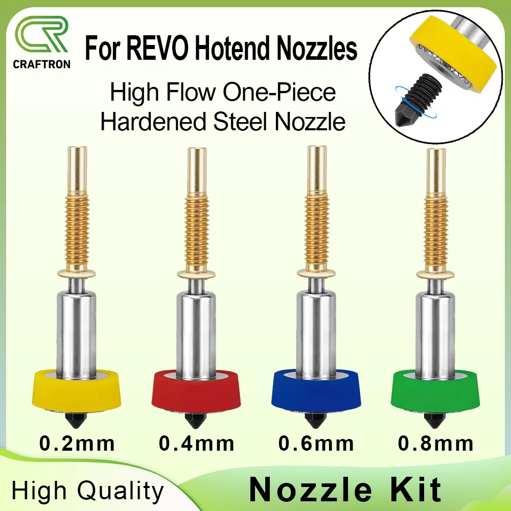 Для сопел REVO Hotend 0,2 0,4 0,6 0,8 мм, модернизированное цельное сопло из закаленной стали с высоким расходом, съемная часть 3D-принтера
Для сопел REVO Hotend 0,2 0,4 0,6 0,8 мм, модернизированное цельное сопло из закаленной стали с высоким расходом, съемная часть 3D-принтера