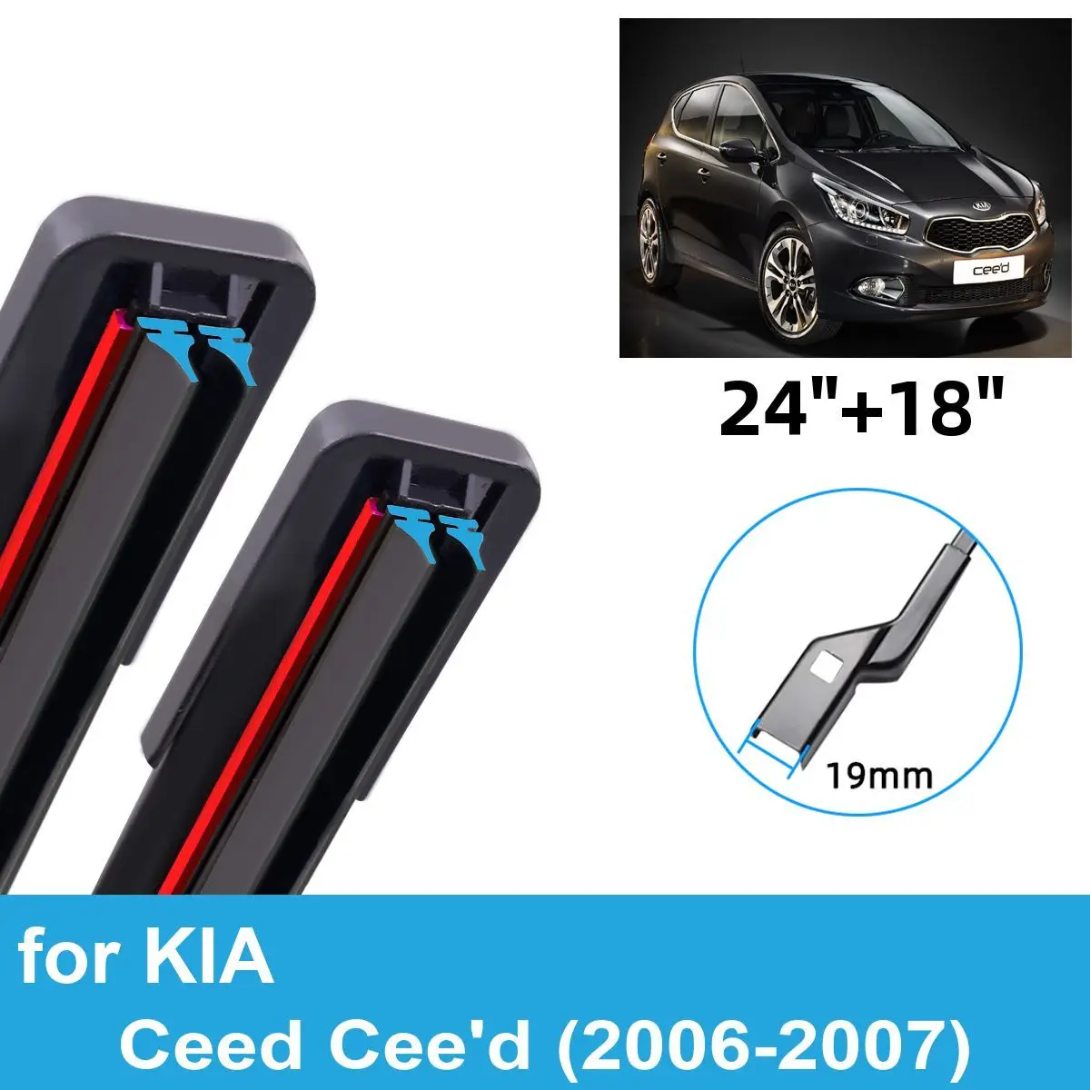 2PCS Car Wiper Blades for 2006-2007 KIA Ceed Cee'd Front Windscreen Windshield Wipers Double Rubber Car Accessories 2006 2007
2PCS Car Wiper Blades for 2006-2007 KIA Ceed Cee'd Front Windscreen Windshield Wipers Double Rubber Car Accessories 2006 2007