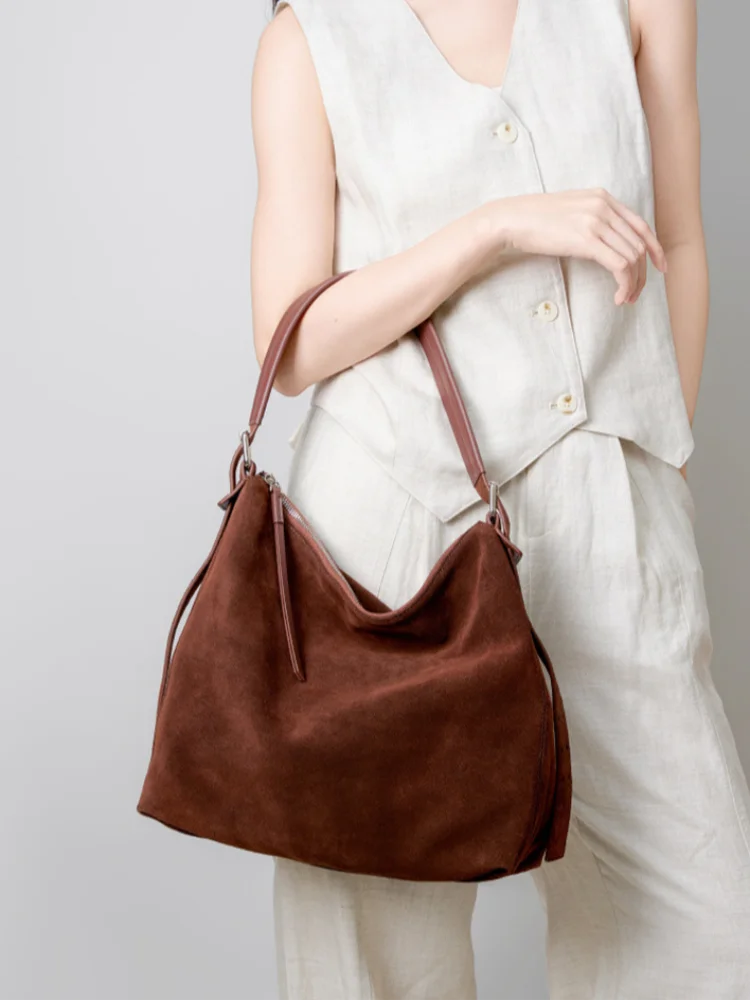  Women's Suede Cow Genuine Leather Shoulder Bags Luxury Designer Tote Matte Suede Leather Women Female Shoulder Crossbody Bag
Women's Suede Cow Genuine Leather Shoulder Bags Luxury Designer Tote Matte Suede Leather Women Female Shoulder Crossbody Bag