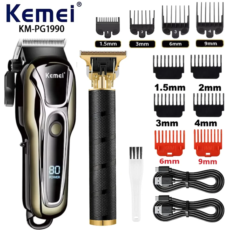 Kemei PG1990A Rechargeable Hair Clipper or Limit Combs Professional Cordless Men Hair Trimmer Men's Hair Cutting Machine Barber
Kemei PG1990A Rechargeable Hair Clipper or Limit Combs Professional Cordless Men Hair Trimmer Men's Hair Cutting Machine Barber