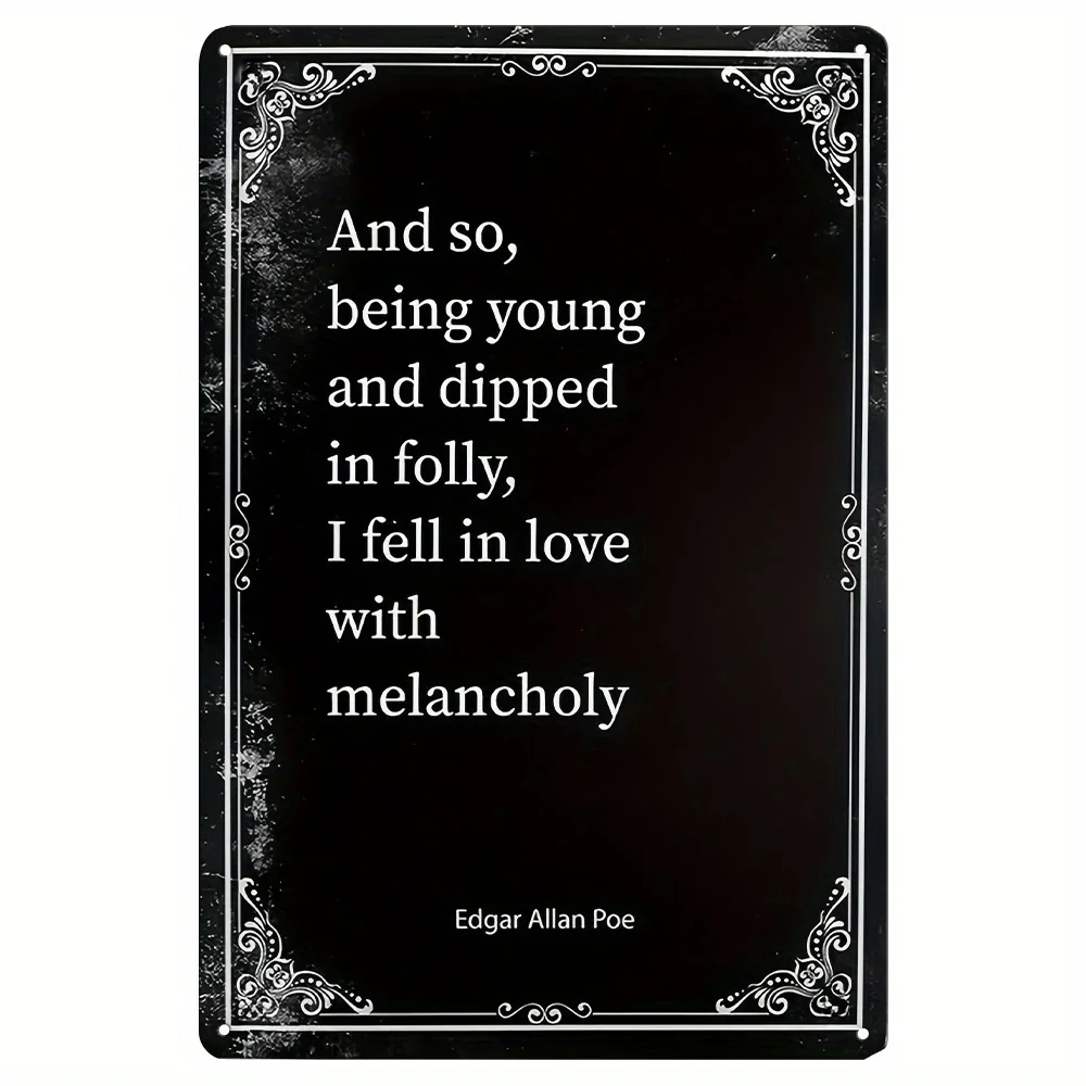 Vintage Black Gothic Metal Wall Art with Edgar Allan Poe Quote – Ornate Iron Decor for Home, Office & Poetry Lovers
Vintage Black Gothic Metal Wall Art with Edgar Allan Poe Quote – Ornate Iron Decor for Home, Office & Poetry Lovers