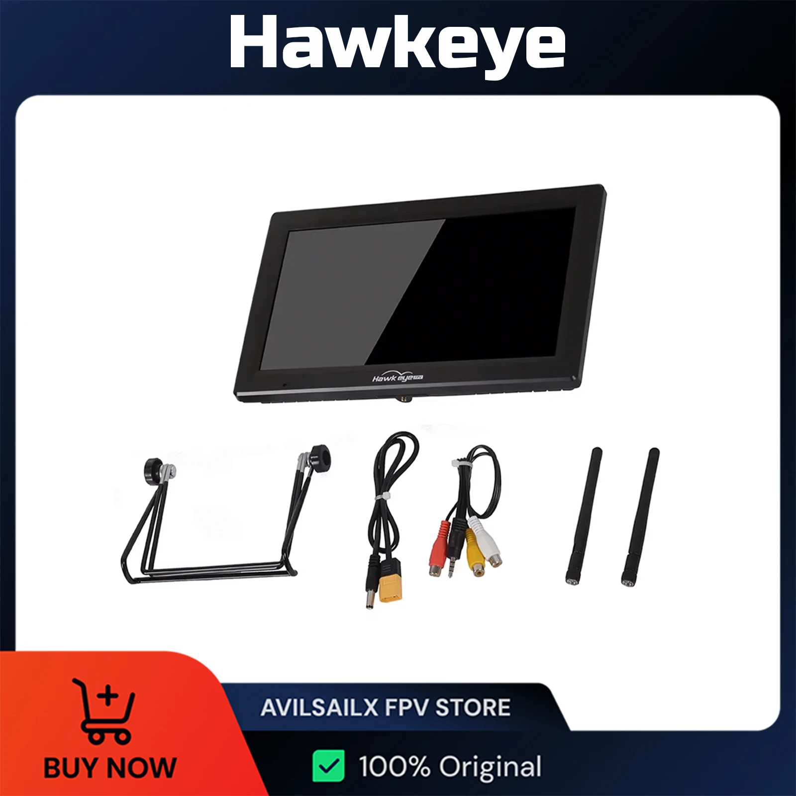 10.2 Inch FPV Monitor with Dual Diversity Receiver, 1024x600 HD LCD, 5.8G 40CH, HDMI & DVR for Drone Racing
10.2 Inch FPV Monitor with Dual Diversity Receiver, 1024x600 HD LCD, 5.8G 40CH, HDMI & DVR for Drone Racing