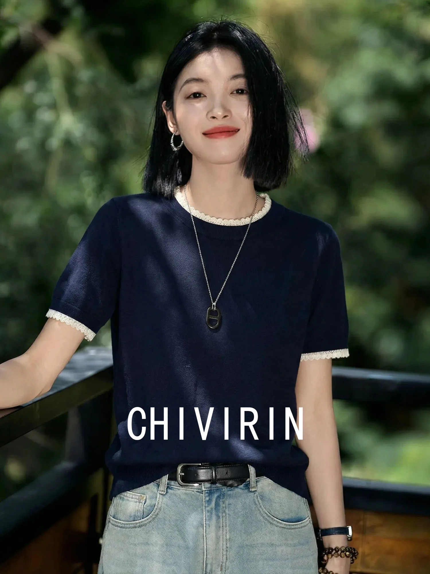 Cashmere Short Sleeve Knitted T-Shirt Women's Summer round Neck Loose Fit Versatile Top Casual Elegant Style
Cashmere Short Sleeve Knitted T-Shirt Women's Summer round Neck Loose Fit Versatile Top Casual Elegant Style