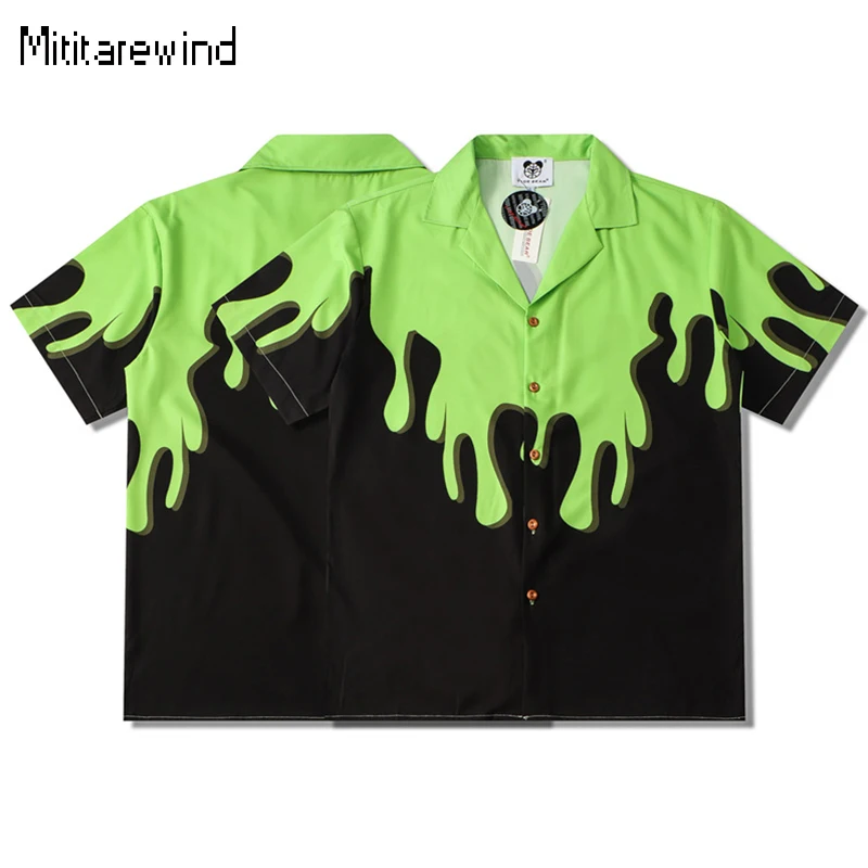 Summer Fashion Short Sleeve Shirts for Men Holiday Beach Top Hawaiian Shirt Men Green Paint Patchwork Design Shirt Youth Chic
Summer Fashion Short Sleeve Shirts for Men Holiday Beach Top Hawaiian Shirt Men Green Paint Patchwork Design Shirt Youth Chic