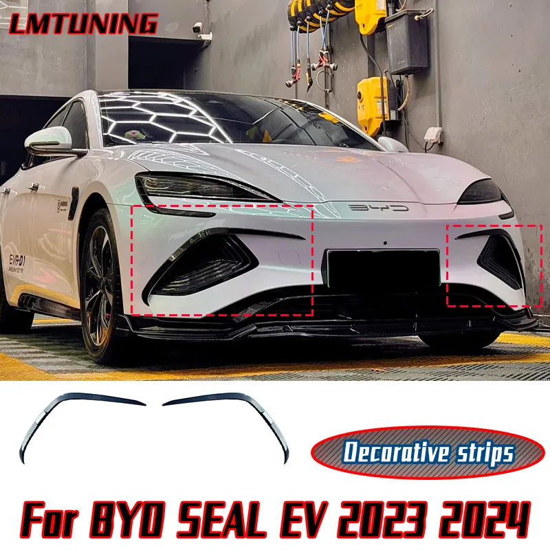 For BYD SEAL EV 2023 2024 Car Bright Black Cover spoiler Decorative strips for the front and rear bumper air intakes Accessories
For BYD SEAL EV 2023 2024 Car Bright Black Cover spoiler Decorative strips for the front and rear bumper air intakes Accessories