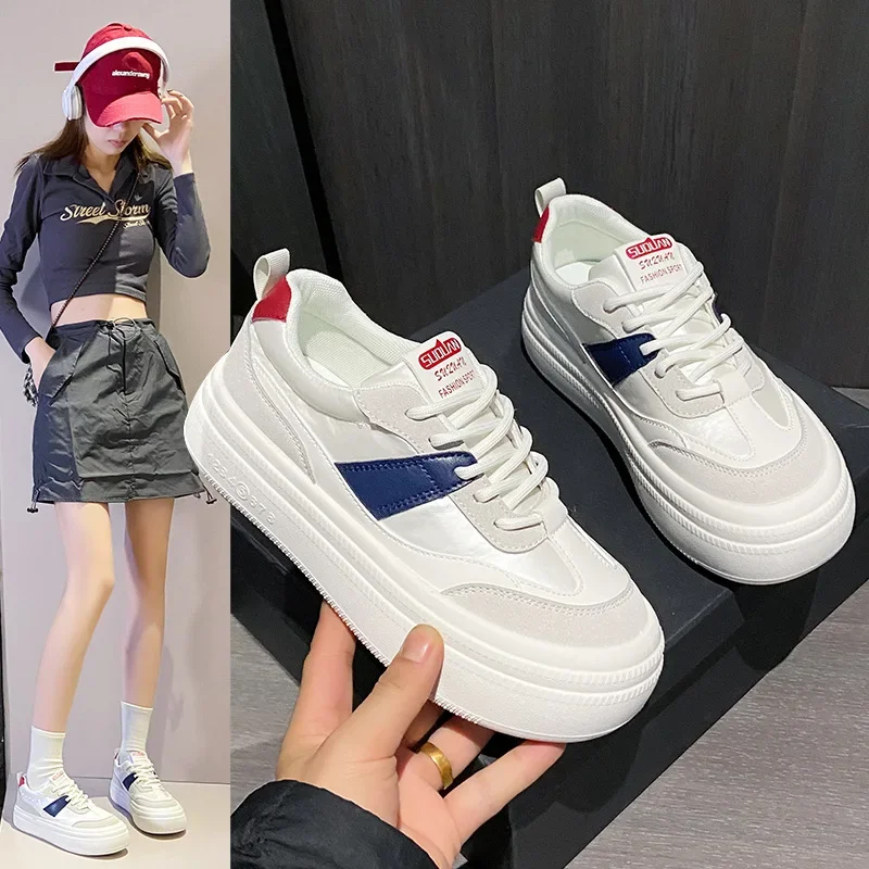 Весенне-осенняя спортивная обувь на толстой подошве для женщин, летние белые невидимые высокие каблуки, туфли на платформе и наклонном каблуке
Весенне-осенняя спортивная обувь на толстой подошве для женщин, летние белые невидимые высокие каблуки, туфли на платформе и наклонном каблуке