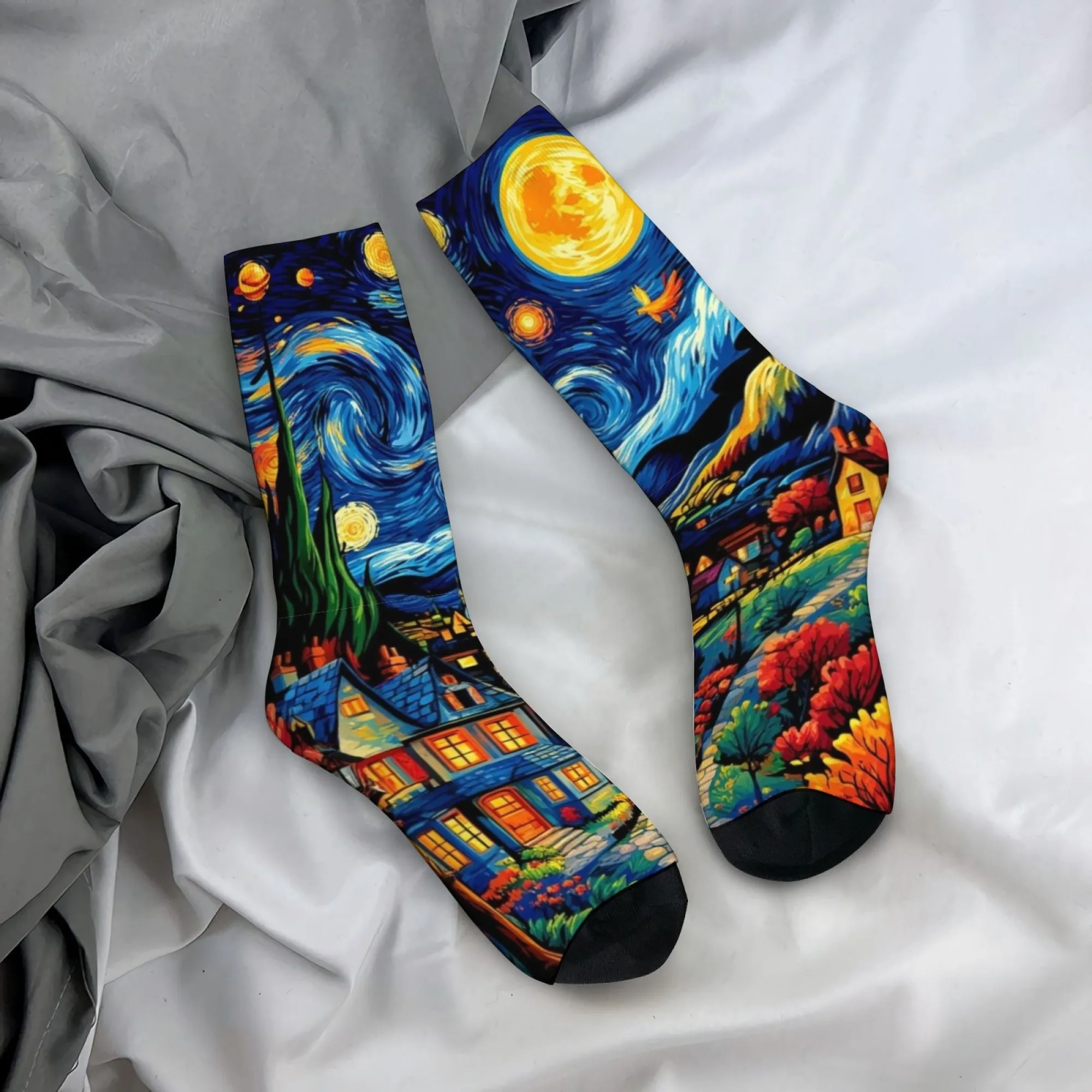 Van Gogh Inspired Printed Socks Asymmetrical Art Illustration Men's Mid-calf Socks Post-Impressionist Style for Gallery Visits
Van Gogh Inspired Printed Socks Asymmetrical Art Illustration Men's Mid-calf Socks Post-Impressionist Style for Gallery Visits