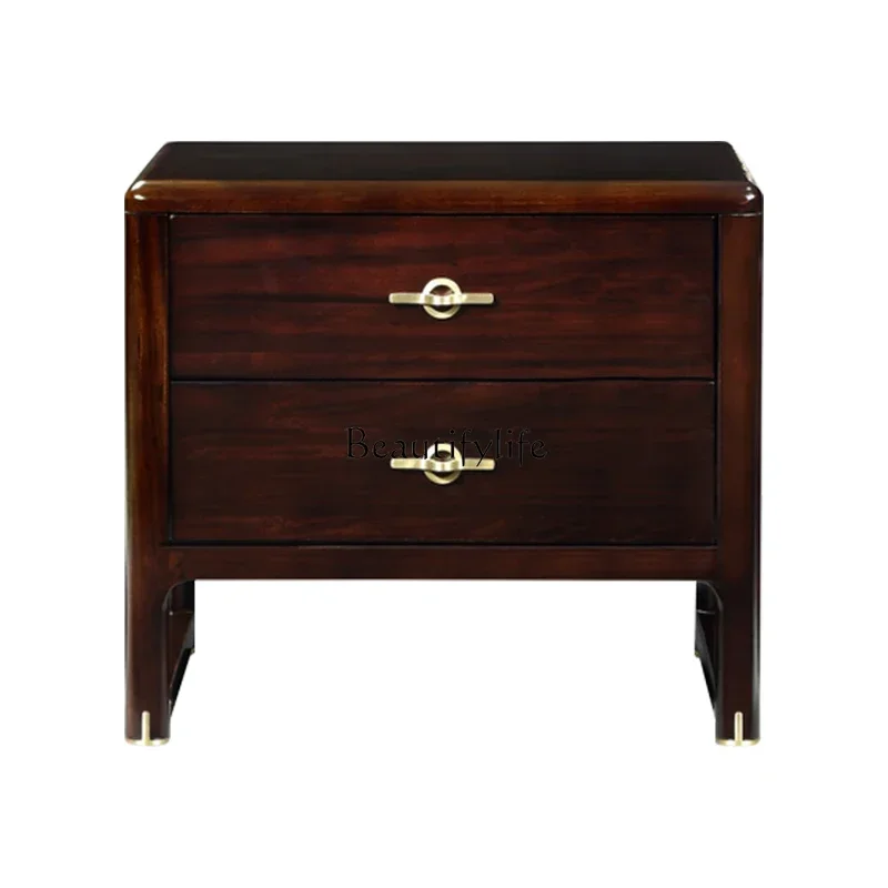 Simple new Chinese ebony bedside table Modern solid wood storage bedside cabinet Light luxury
Simple new Chinese ebony bedside table Modern solid wood storage bedside cabinet Light luxury