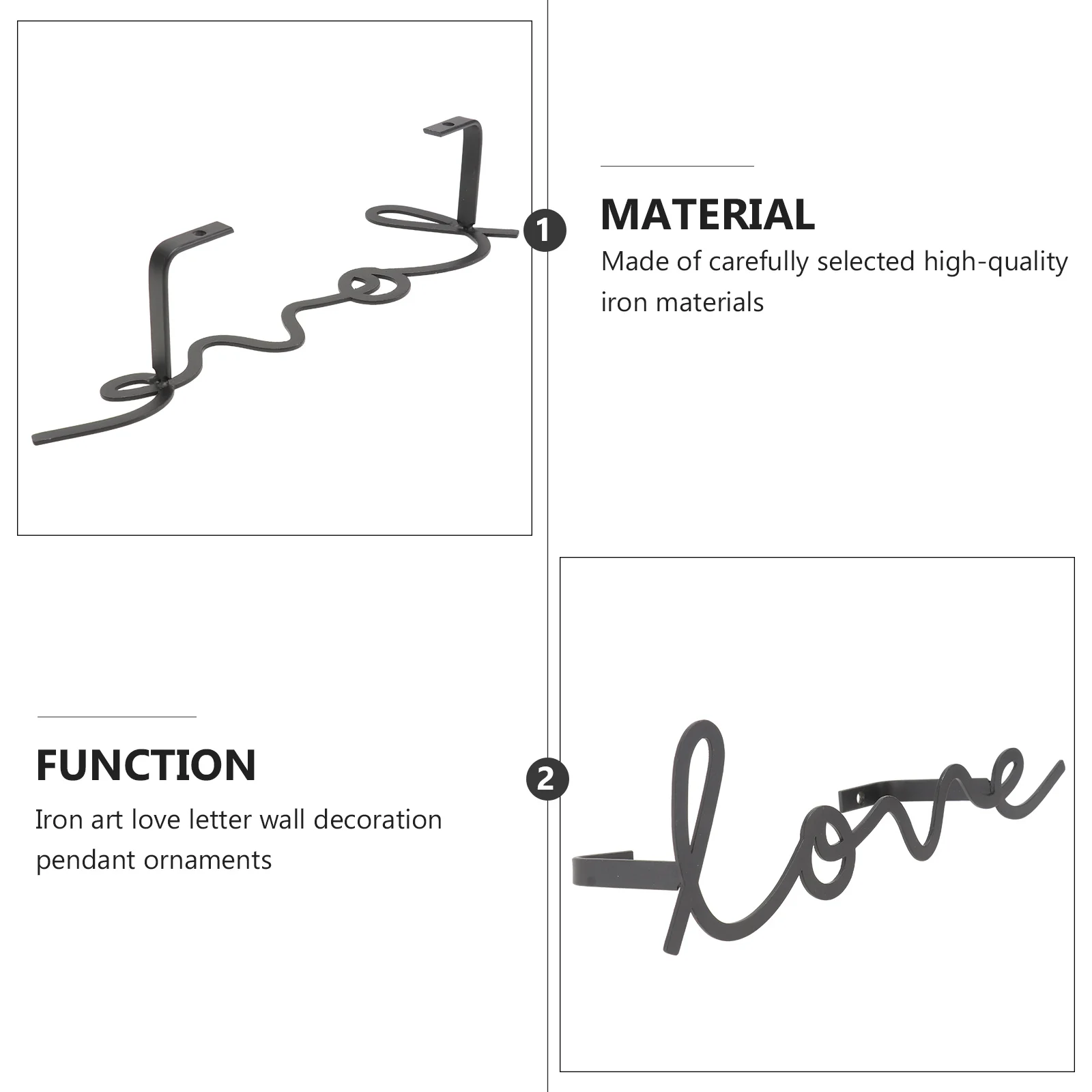 1Pcs Wall Word Decoration Iron Art Sculpture Unique Hanging Decoration Home Pendant for Living Room Bedroom 
1Pcs Wall Word Decoration Iron Art Sculpture Unique Hanging Decoration Home Pendant for Living Room Bedroom