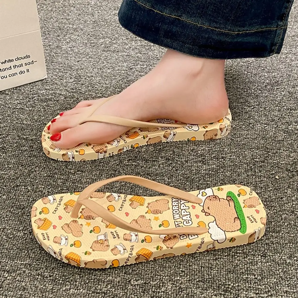 All Match PVC Capybara Flip Flops Soft Sole Anti Slip Beach Slippers Sweet Shoes Slides Sandals Summer
All Match PVC Capybara Flip Flops Soft Sole Anti Slip Beach Slippers Sweet Shoes Slides Sandals Summer