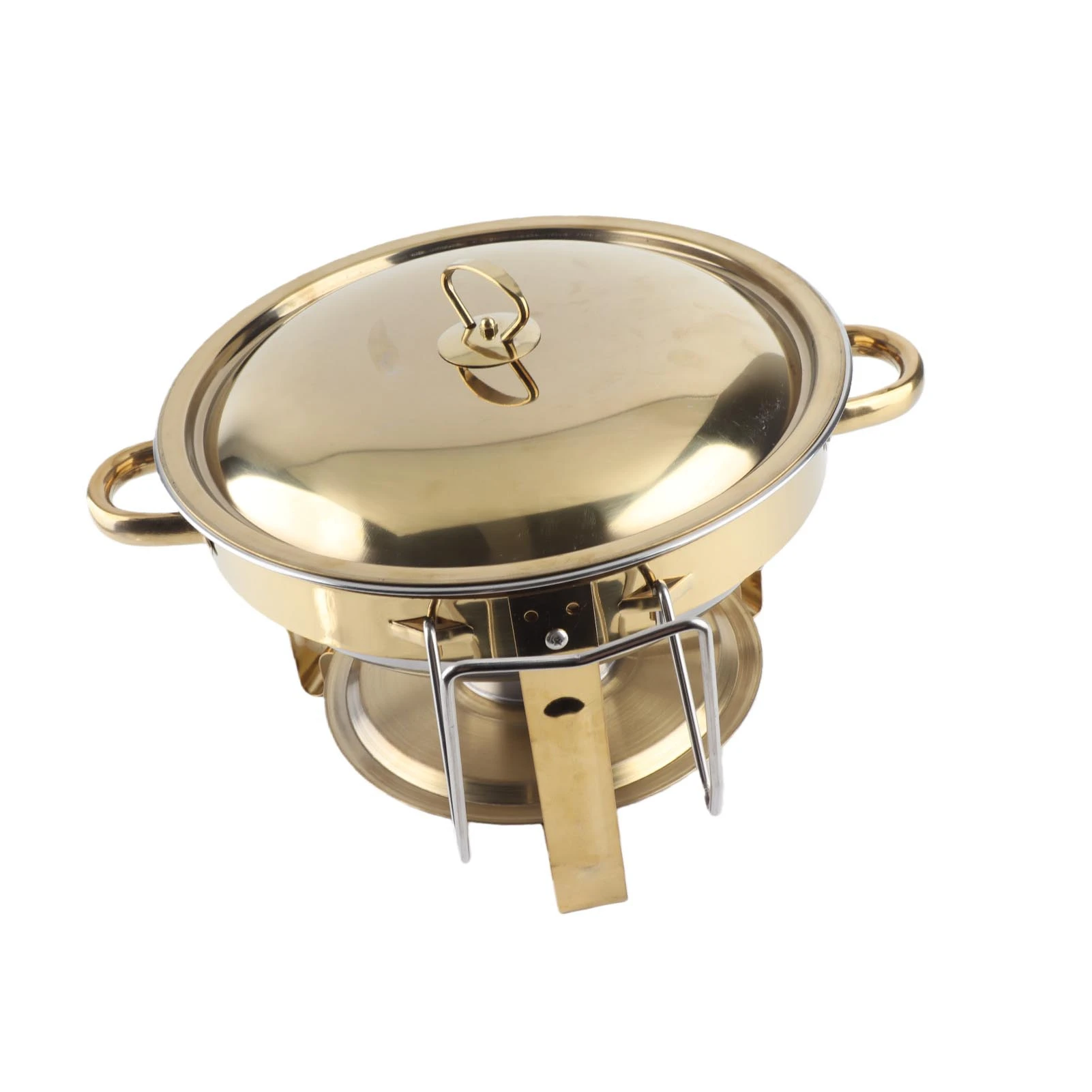 4.5L Stainless Steel Round Chafing Dish Buffet Food Warmer Set Gold Silver Party Catering Restaurant Banquet Food Heating Use
4.5L Stainless Steel Round Chafing Dish Buffet Food Warmer Set Gold Silver Party Catering Restaurant Banquet Food Heating Use