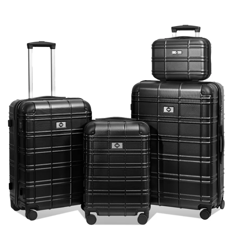 Luggage Sets ABS+PC Hardshell 4pcs Luggage Hardside Lightweight Durable Suitcase sets Spinner Wheels Suitcase with TSA Lock 12
Luggage Sets ABS+PC Hardshell 4pcs Luggage Hardside Lightweight Durable Suitcase sets Spinner Wheels Suitcase with TSA Lock 12