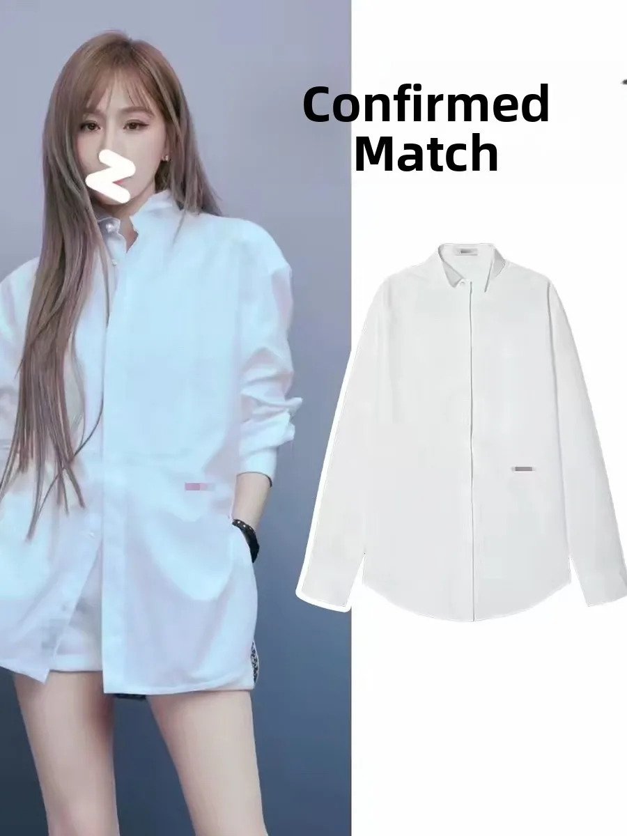 White Long Sleeve Shirt Women's Loose Mid-Length Cover Butt Slimming Outdoor Wear Sun Protection Shirt Casual Style Collar
White Long Sleeve Shirt Women's Loose Mid-Length Cover Butt Slimming Outdoor Wear Sun Protection Shirt Casual Style Collar