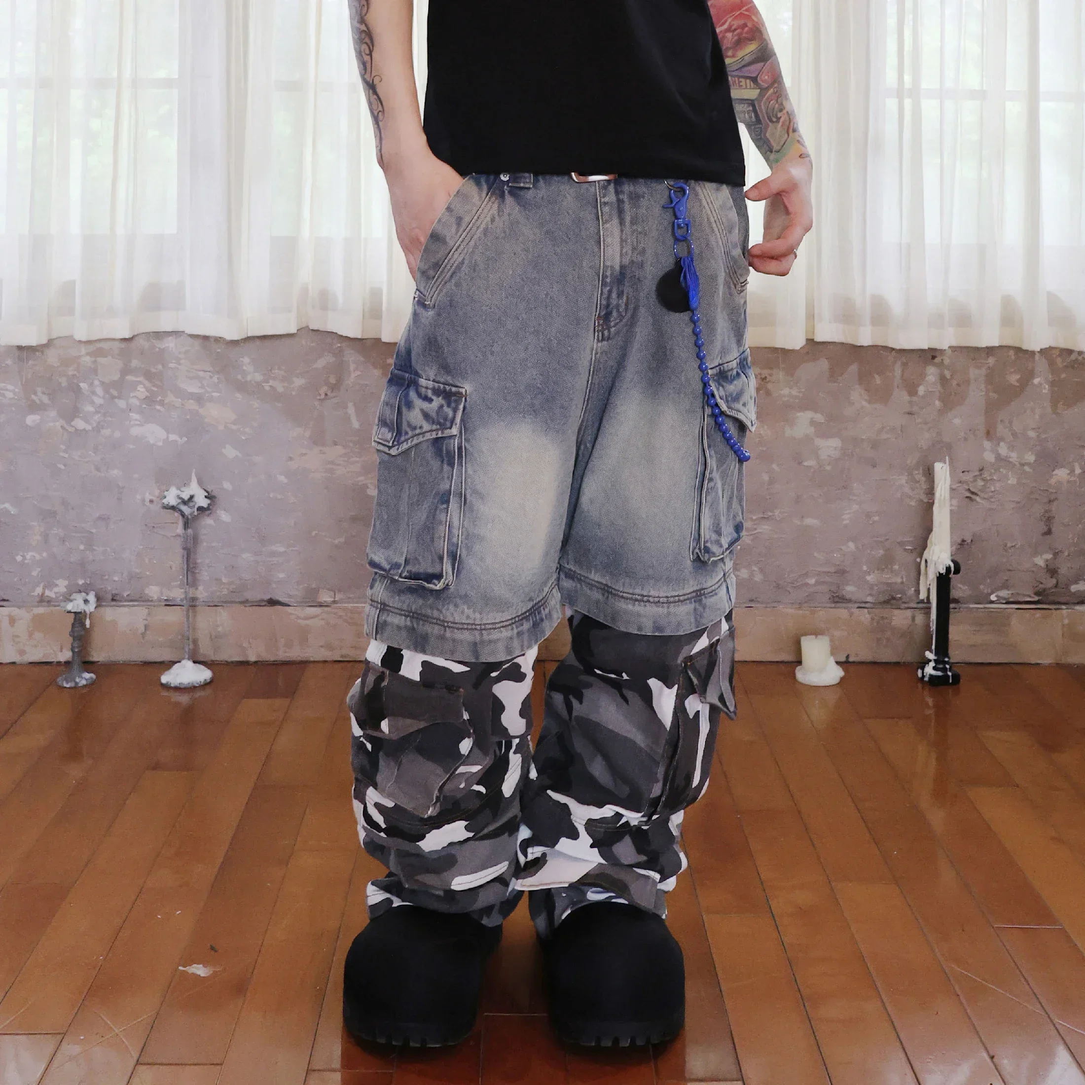 NIGO мужские летние синие комбинированные съемные повседневные джинсовые брюки Ngvp # nigo8395
NIGO мужские летние синие комбинированные съемные повседневные джинсовые брюки Ngvp # nigo8395