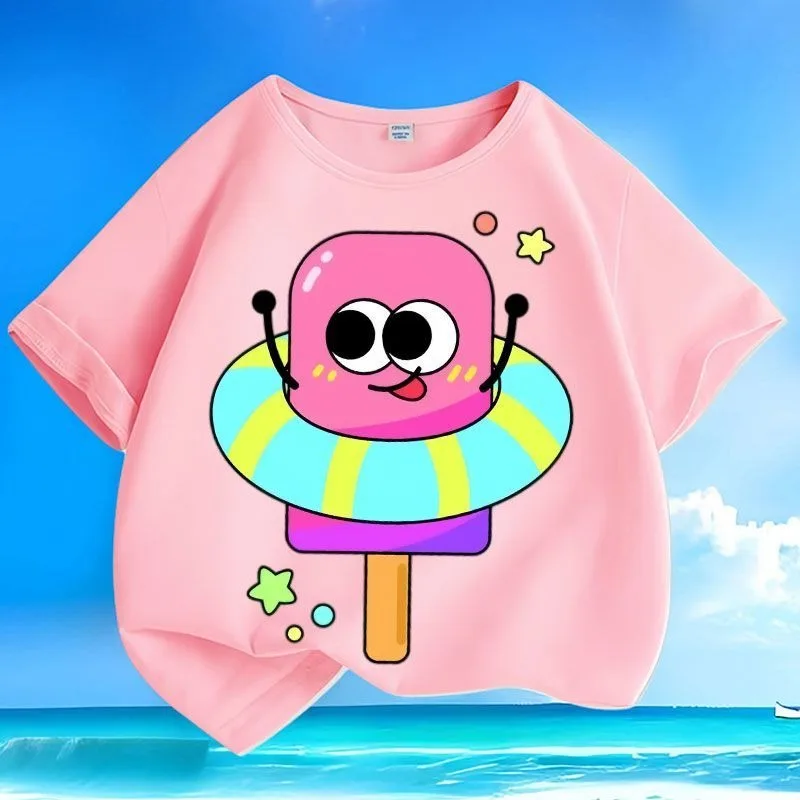 Candy Color Fun Ice Cream Cartoon Kids T-Shirts Summer New Arrival Loose Fit Crew Neck Casual Short Sleeves for Boys & Girls
Candy Color Fun Ice Cream Cartoon Kids T-Shirts Summer New Arrival Loose Fit Crew Neck Casual Short Sleeves for Boys & Girls