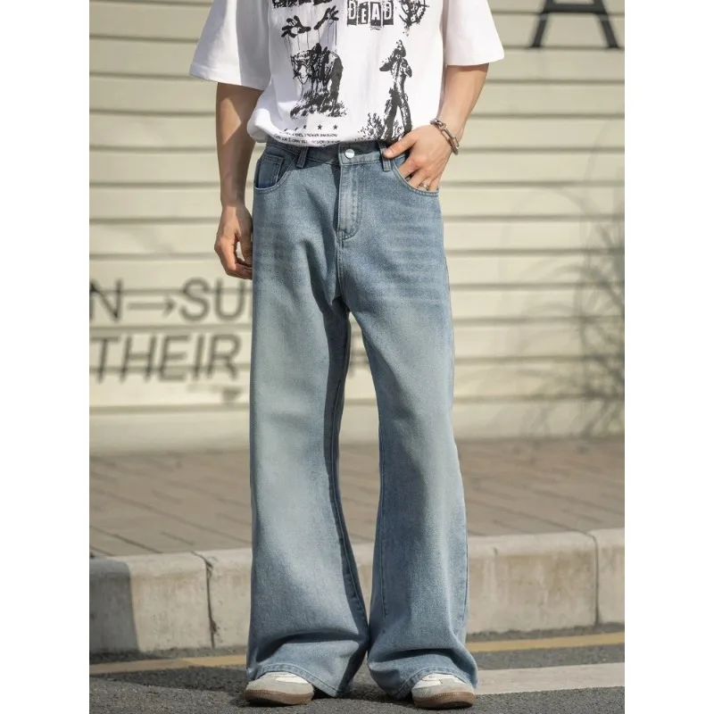 Men's Vintage Washed Micro Flared Jeans Spring Summer 2025 Loose Fit Streetwear Semi-Elastic Waist Trousers
Men's Vintage Washed Micro Flared Jeans Spring Summer 2025 Loose Fit Streetwear Semi-Elastic Waist Trousers