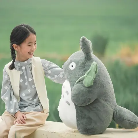 Cartoon Lotus Leaf Totoro Plushies Plush Toy Stuffed Figure Totoro Peluche Doll Cuddly Plushies Throw Pillow Sofa Bed Home Decor