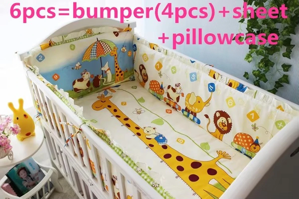 6Pcs Giraffe Cot Set Girl Baby Bedding Set Bedroom Decor Kit Berco Cama Baby Sheets (4bumpers+Sheet+Pillowcase)
6Pcs Giraffe Cot Set Girl Baby Bedding Set Bedroom Decor Kit Berco Cama Baby Sheets (4bumpers+Sheet+Pillowcase)