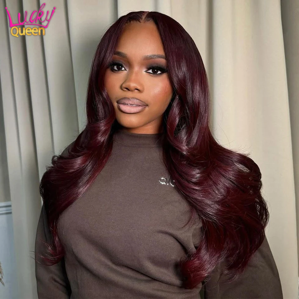 Dark Burgundy #99J 7X5 Reay To Wear 180Density Human Hair Body Wave Frontal Wigs Pre-Cut Plucked 13X6 Transparent Lace For Women
Dark Burgundy #99J 7X5 Reay To Wear 180Density Human Hair Body Wave Frontal Wigs Pre-Cut Plucked 13X6 Transparent Lace For Women