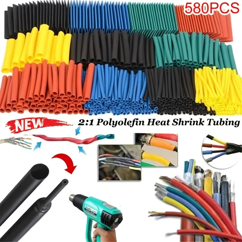 Easy-Apply 580pc Cable Sleeve Kit - Multi-Size Durable Heat Shrink Tubing, Professional Wire Insulation, 2 1 Shrink Ratio
Easy-Apply 580pc Cable Sleeve Kit - Multi-Size Durable Heat Shrink Tubing, Professional Wire Insulation, 2 1 Shrink Ratio