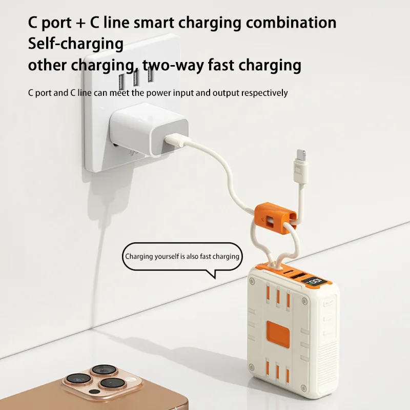 20000 мАч Power Bank 22,5 Вт, портативное зарядное устройство с быстрой зарядкой, встроенный кабель, внешний запасной аккумулятор для IPhone, Xiaomi, Huawei Powerbank
20000 мАч Power Bank 22,5 Вт, портативное зарядное устройство с быстрой зарядкой, встроенный кабель, внешний запасной аккумулятор для IPhone, Xiaomi, Huawei Powerbank